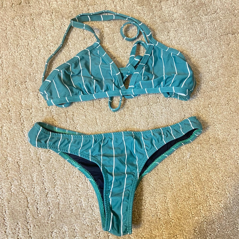 Amabikinis striped bikini set